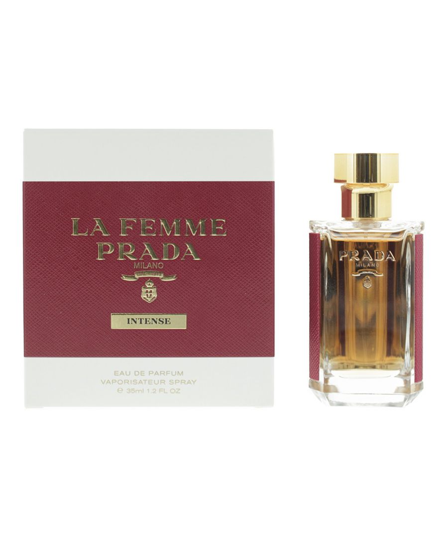 In 2017 Prada launched Prada La Femma Intense, an amber floral fragrance for women created by Daniela (Roche) Andrier, which was marketed as a more intense and enriched version of the original Prada La Femme which was launched a year earlier. The fragrance contains top notes of Ylang Ylang and Frangipani, giving it a floral opening that leads into a heart of white florals, with Jasmine Sambac, Orange Blossom and Tuberose. In the base notes are Iris, Patchouli, Vanilla and Vetiver. Whilst the florals are the dominant notes, they are given a layer of sweetness from the Vanilla.