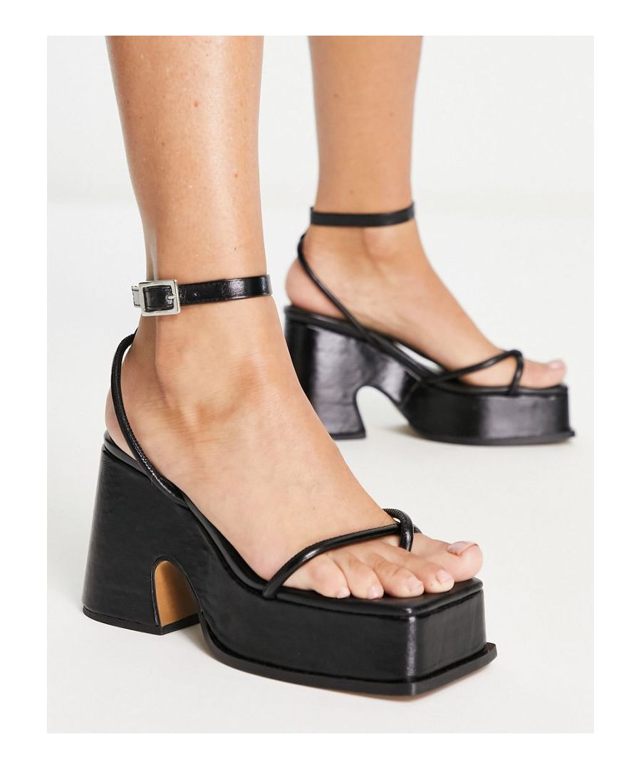 Shoes by Topshop Free your feet Adjustable strap Peep toe Platform sole High block heel Sold by Asos