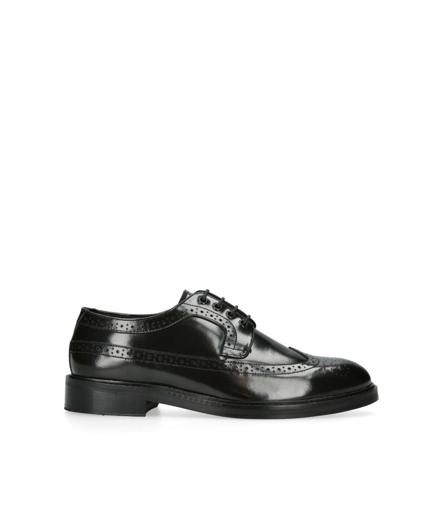 Teddy brogue from KG Kurt Geiger arrives in a black leather with a dark sole.