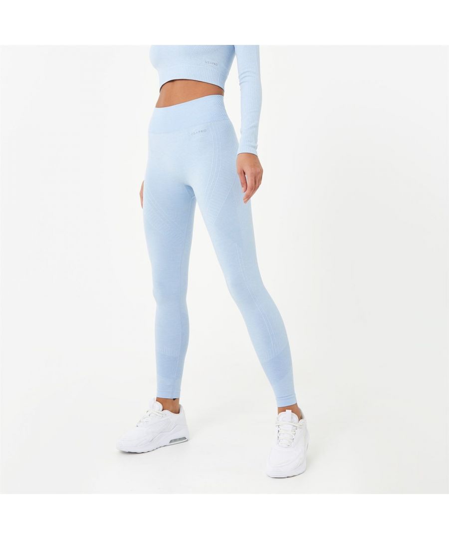 These USA Pro leggings create that seamless appearance with flattering fit on the figure. These are a high rise design, creating that forever stylish silhouette that we are a fan of. Perfect for any workout from jog to sprint, stretch to yoga, you name it. They support in all the right places too, so you can feel confident before, during and after your workout.  >Sweat wicking  >Squat proof  >Seamless  >High rise  >Pro-dry  >Marl: 48% Nylon, 38% Polyester and 10% Elastane  >Plain: 90% Nylon and 10% Elastane  >Machine washable