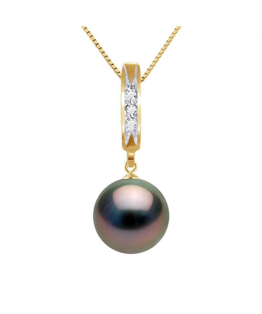 Image for DIADEMA - Necklace - Diamonds - Tahitian Pearl - Yellow Gold