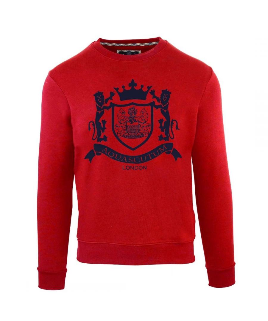Image for Aquascutum Royal Logo Red Sweatshirt