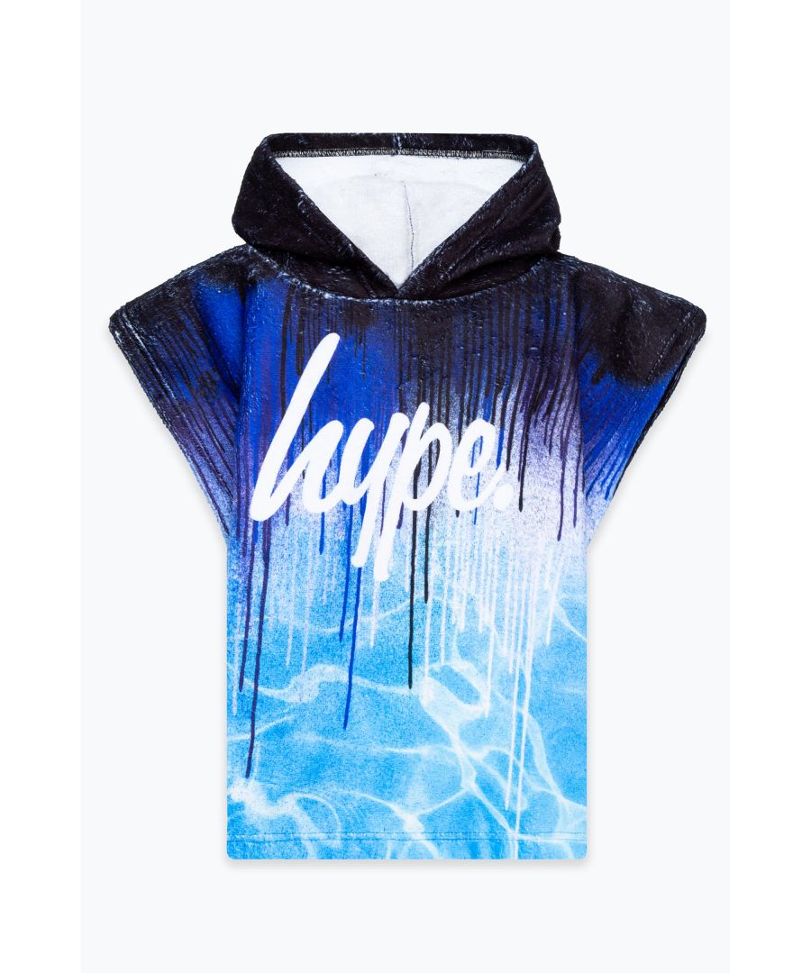 Stay safe from the sun this Summer with the HYPE. Boys Pool Fade Cover Up. Designed in a 100% polyester fabric base for ultimate comfort, boasting a hood, all-over pool fade design, and the iconic HYPE. script logo. Wear with matching swim shorts and a pair of HYPE. sunglasses to complete the look. Machine wash at 30 degrees. 