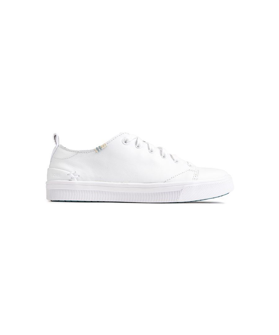 Elevate Your Style And Make A Difference With These White Toms Travel Light Trainers. Designed With A Soft Leather Upper, A Lightweight Eva Sole And Ortholite Comfort Insoles. The Sustainable Womens Trainers Feature The Legendary Toms Branding And A Smart-casual Look.