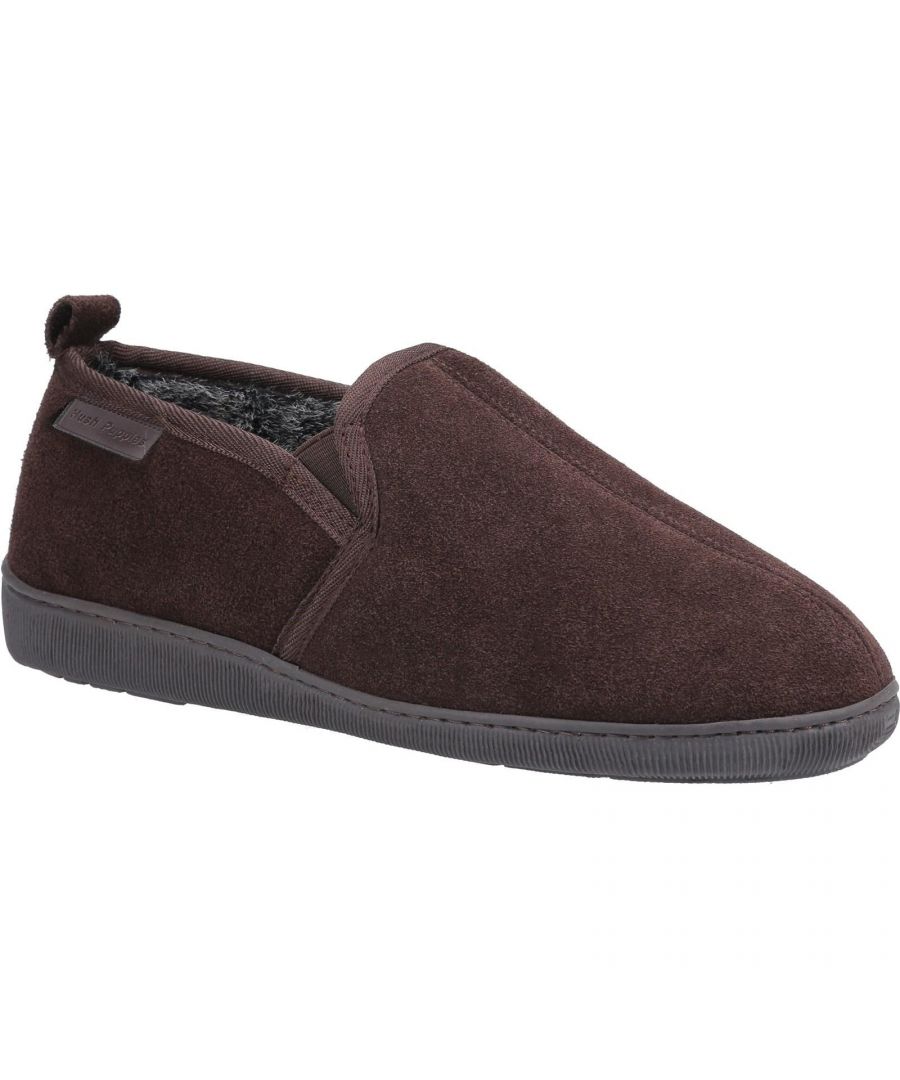 Hush Puppies Heren Arnold Slip On Leather Slipper (Bruin)