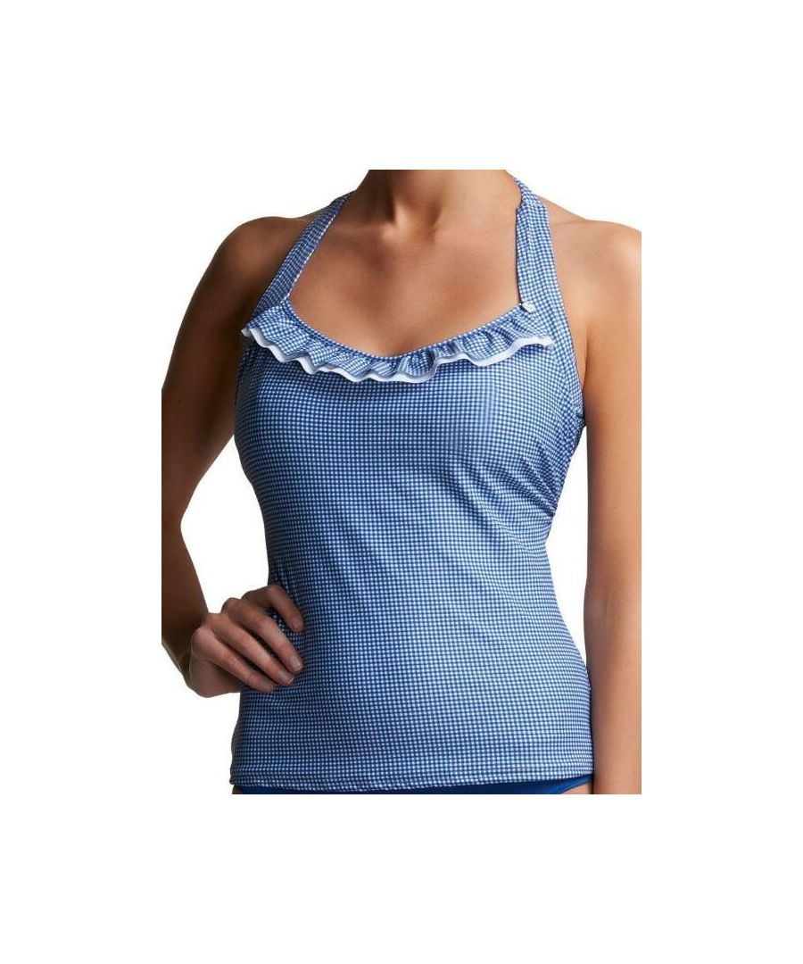 Freya Womens Kansas Underwired Tankini Top - Blue - Size 32D