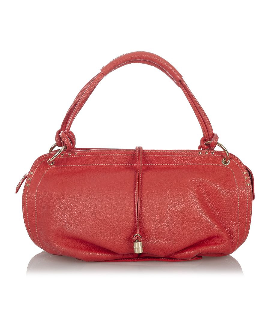 Image for Vintage Celine Bittersweet Leather Shoulder Bag Red