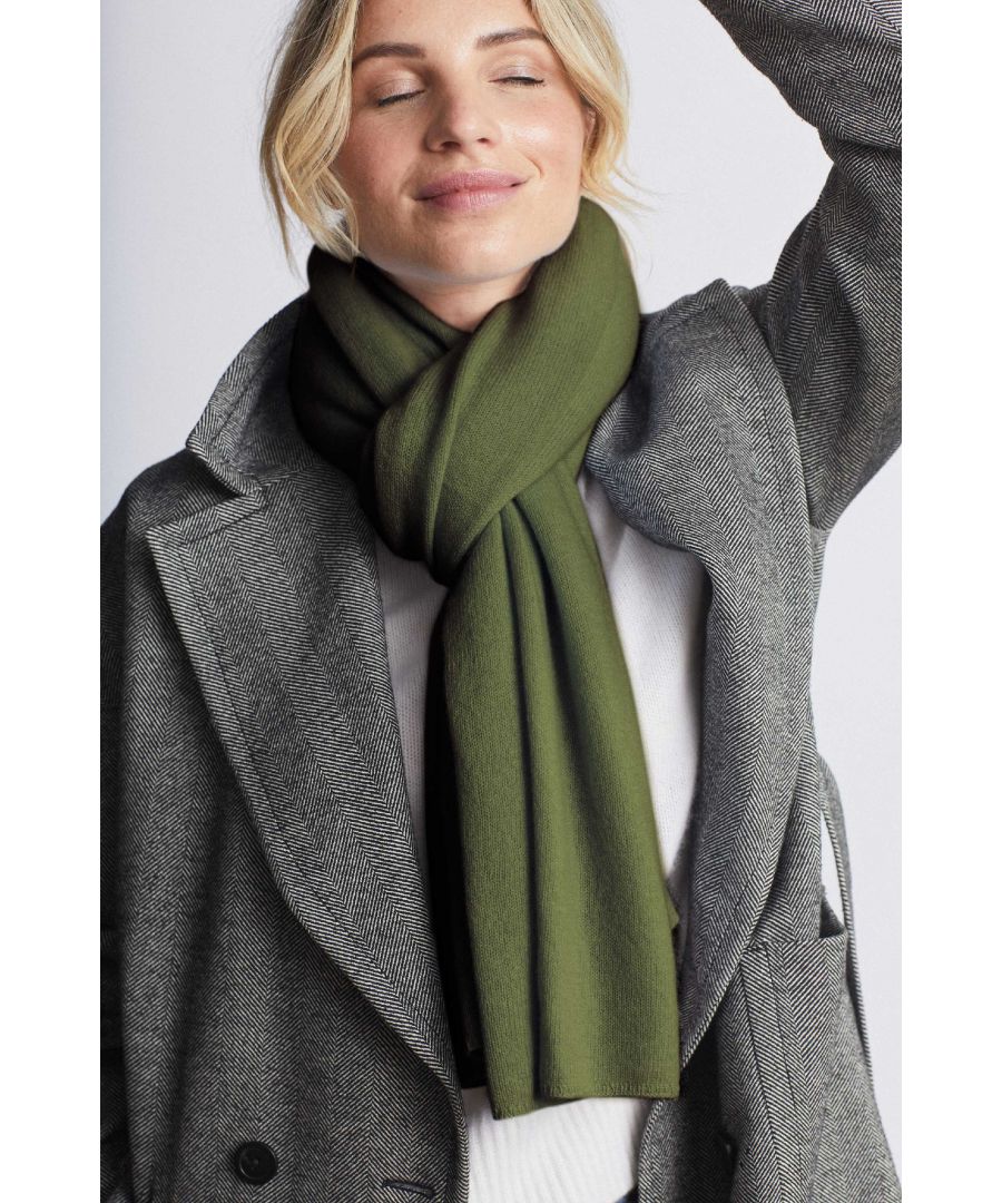 Image for Cashmere Lofty Blanket Scarf in Green