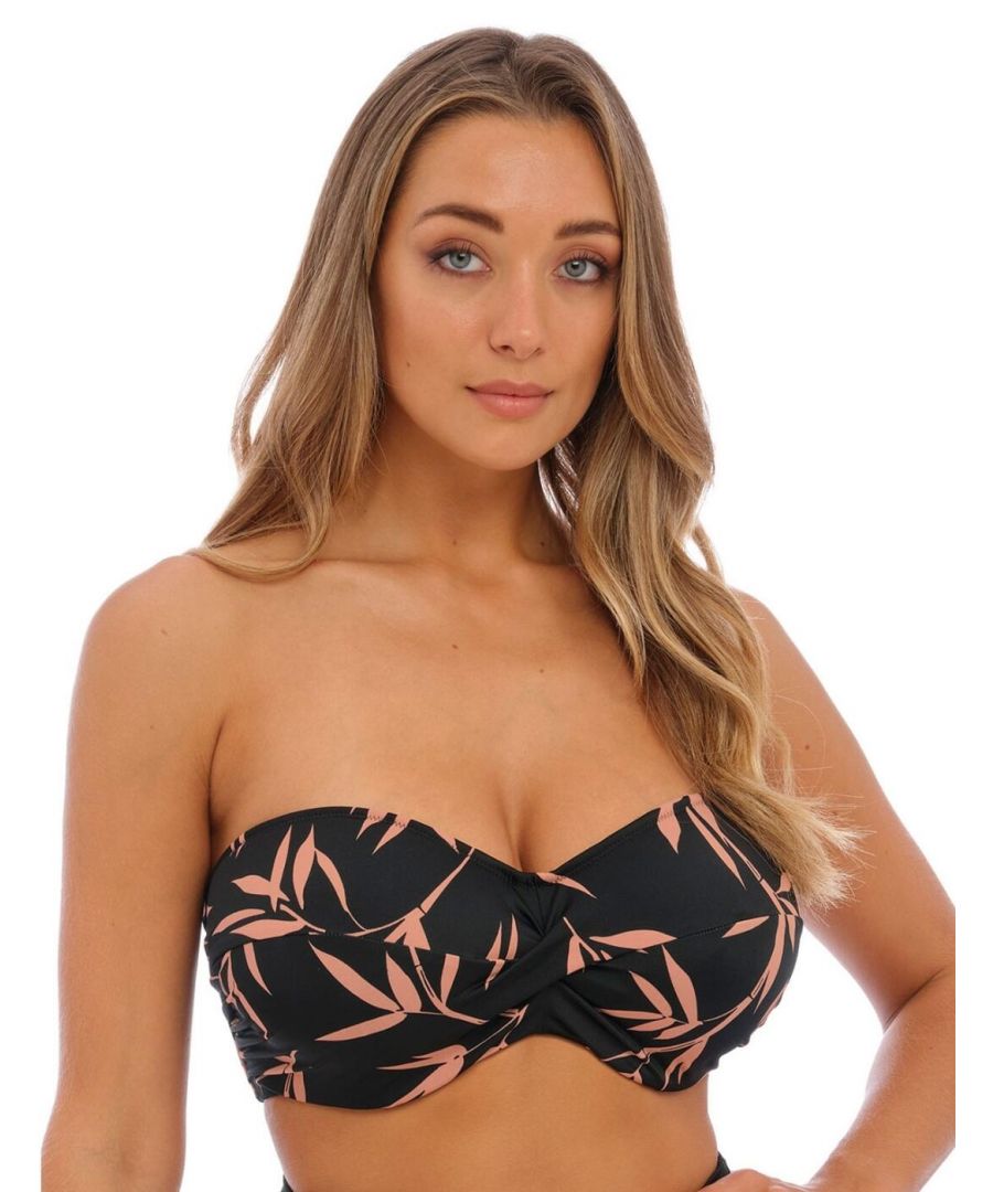 Fantasie Swim Luna Bay Underwired Bandeau Bikini Top, Bikini tops & sets, lacquered black, 30DD