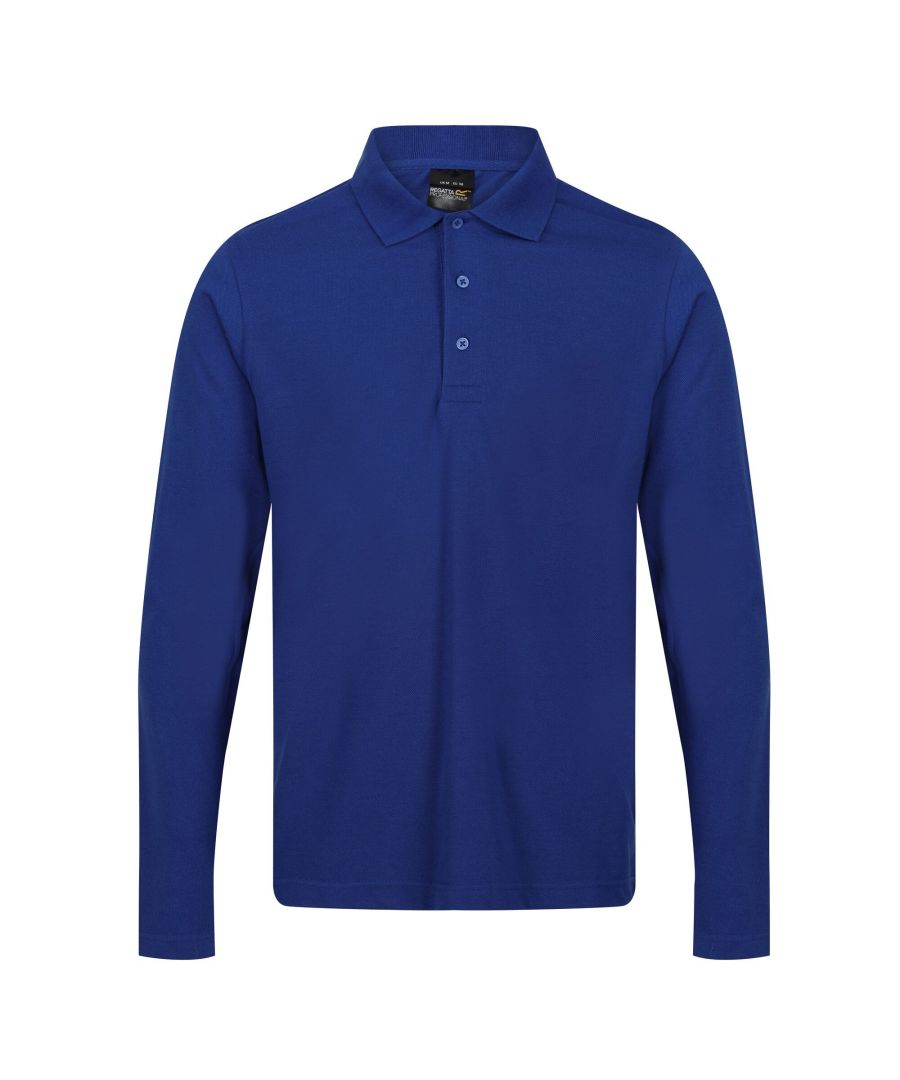 Regatta Mens Pro Long-Sleeved Polo Shirt (New Royal) - Navy/Blue - Size X-Small