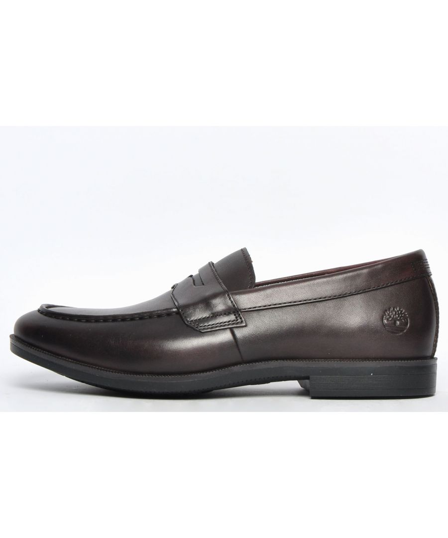 This sleek and stylish Edgeworth loafer has been designed with comfort and style in mind. \n Featuring premium leather with saddle detailing across the upper with an eco-friendly ReBOTL fabric lining and a CovertTech comfort system ensuring hours of comfortable wear.\n The simple and unfussy Penny Loafer design is a dapper choice for smart casual dress codes to take your look to the next level.\n - Premium leather upper\n - Easy slip on/off wear\n - ReBOTL fabric lining\n - CovertTech comfort system\n - Durable Gripstick rubber sole\n - Timberland branding