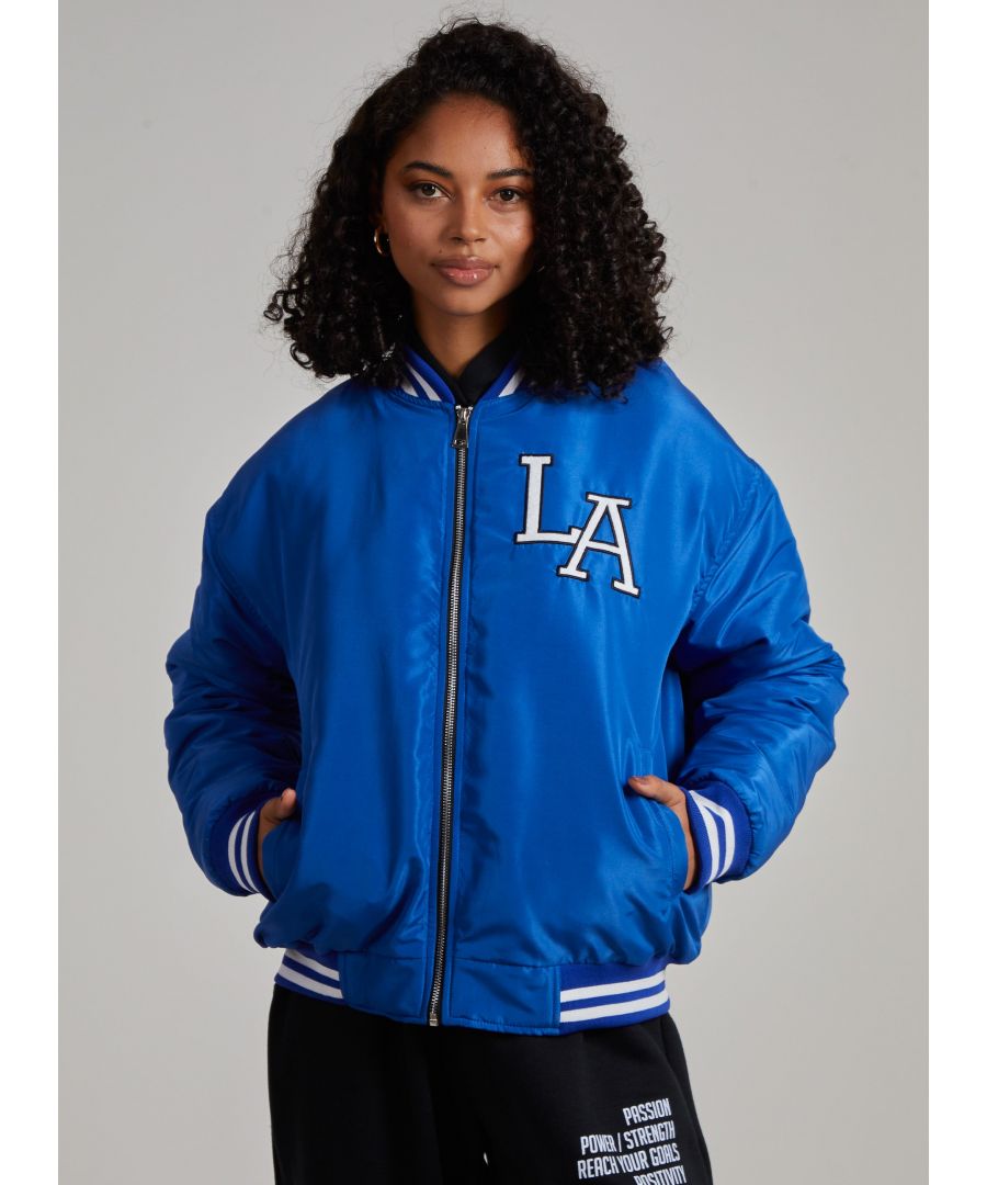 Victoria's Secret PINK Los Angeles Dodgers Satin Bomber XS LA for