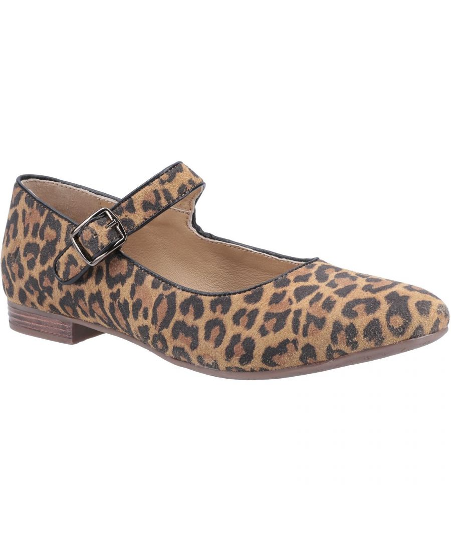 Image for Hush Puppies Womens/Ladies Melissa Leopard Suede Mary Janes (Brown/Black)