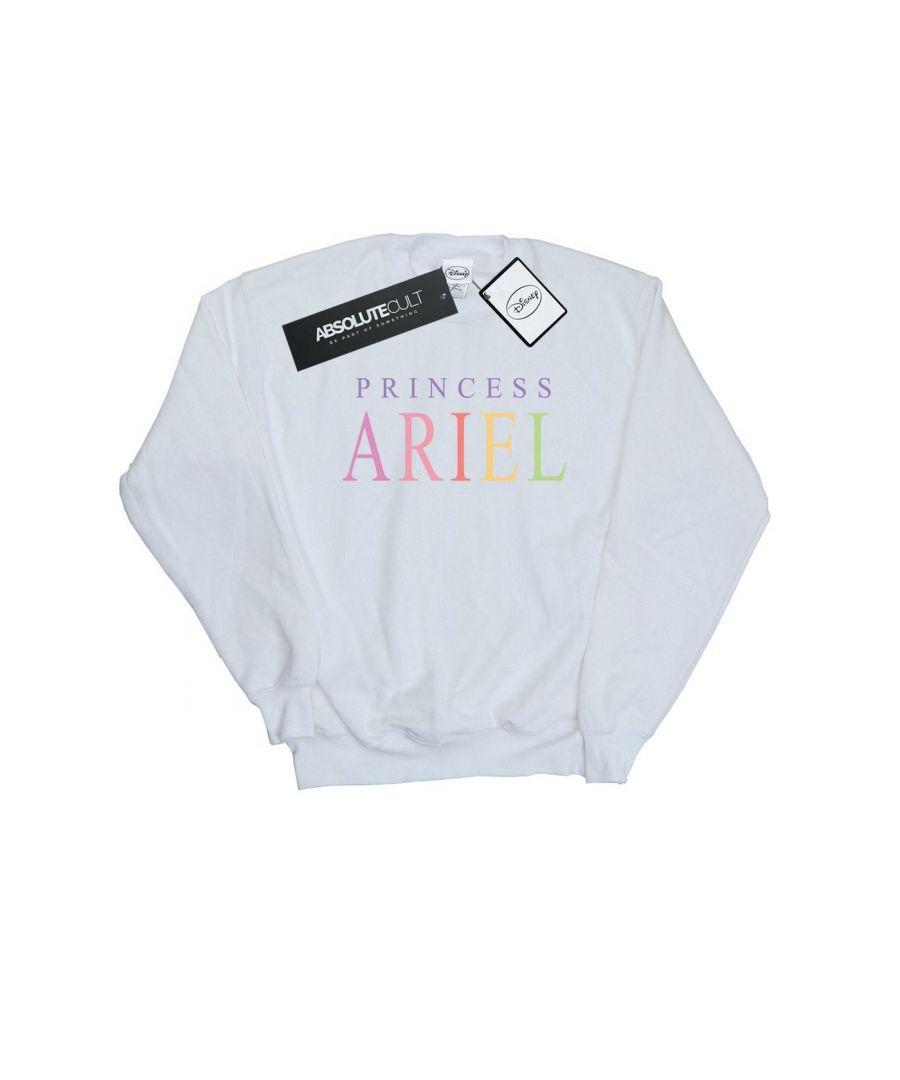 Disney Womens/Ladies The Little Mermaid Ariel Graphic Sweatshirt (White) - Size 2XL