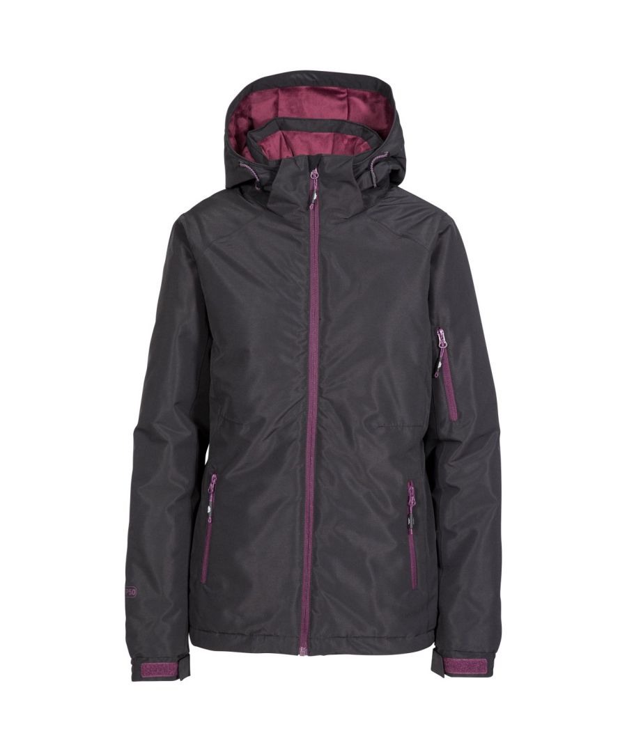 Image for Trespass Womens/Ladies Sheelin Touch Fastening Hooded Ski Jacket (Black)