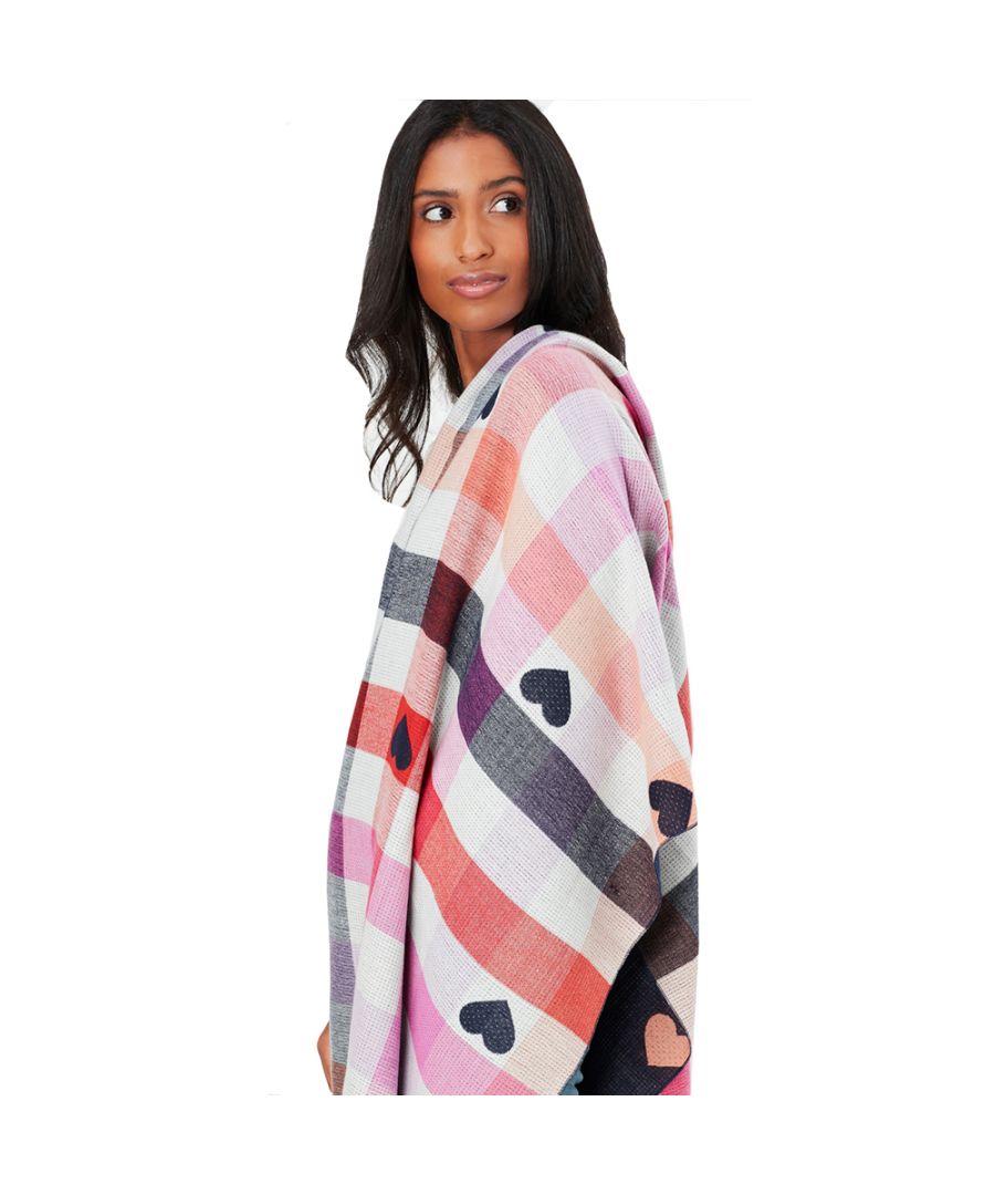 Image for Joules Womens Farnsley Colourful Warm Soft Reversible Scarf