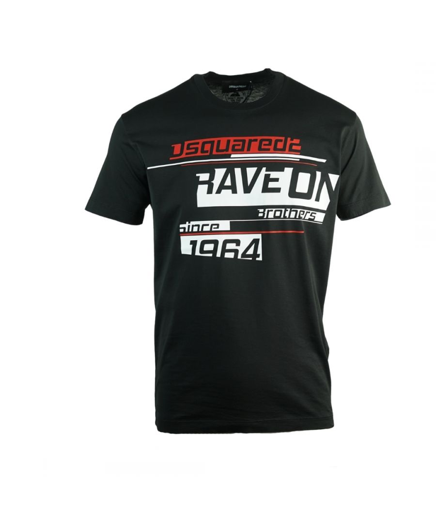 Image for Dsquared2 Rave On Cool Fit Black T-Shirt