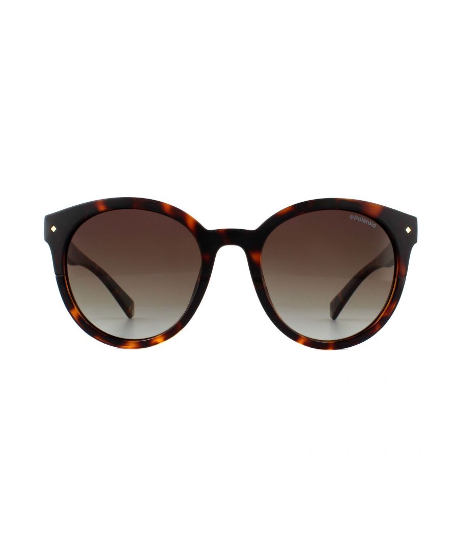 Polaroid zonnebrillen PLD 6043/s 086 La Dark Havana Brown Gradient Polarisated zijn een mooie retro -ronde stijl met Polaroid's uitstekende gepolariseerde lenzen en een moderne afwerking van hoge kwaliteit.