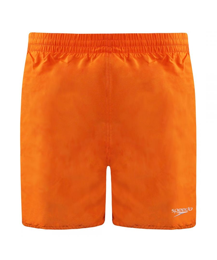 Speedo Stretch Waist Orange Mens 16" Swimming Shorts 8 12185C858 - Size Medium