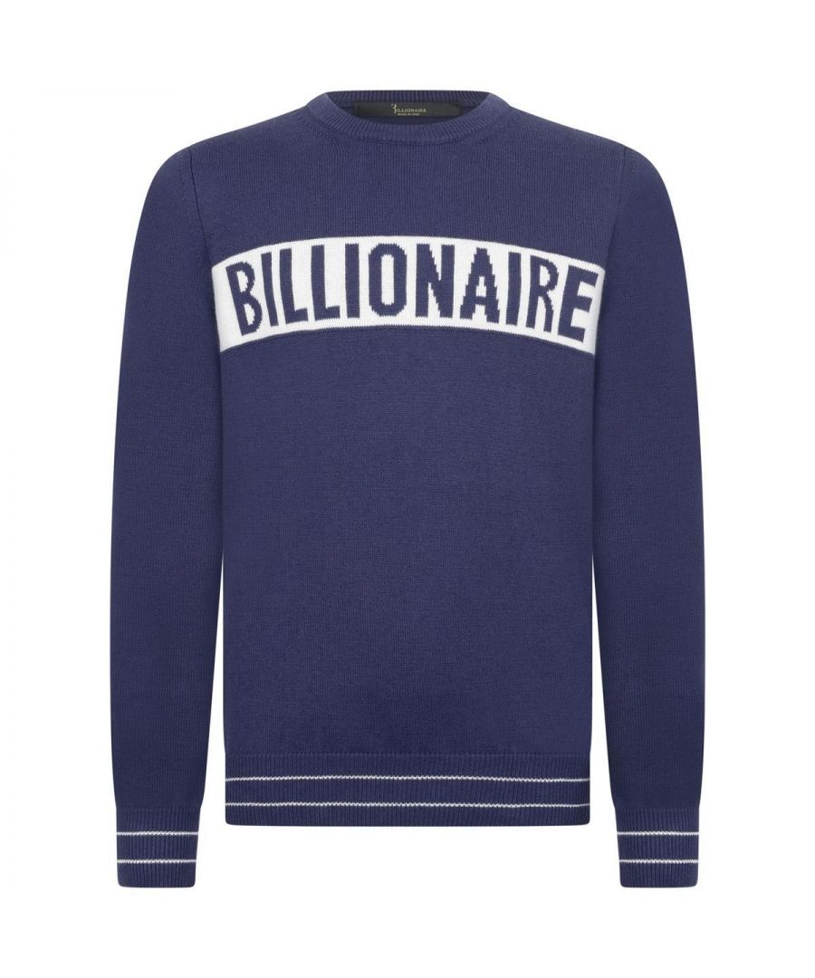 Billionaire Boys Navy Knitted Statement Sweater