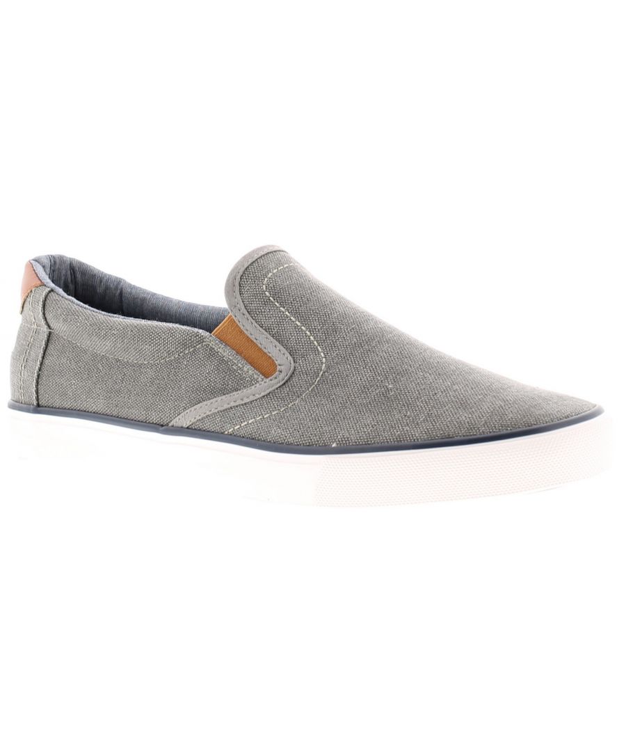 Image for Mens Twin Gusset Canvas Slip On Shoe