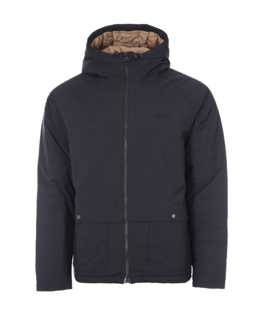 The Millennial Hooded Jacket from Barbour International x Sam Fender is a stylish collaboration inspired by Fender\'s own style. The perfect exclusive to elevate your outerwear. Crafted from a smooth durable shell with warm insulation. Featuring an adjustable drawcord hood, two-way zip closure, twin front buttoned patch pockets and a drawcord hem. Finished with signature Barbour International branding. Regular Fit, Durable Polyester Shell , Warm Polyester insulation, Adjustable Drawcord Hood, Two-Way Zip Closure, Twin Front Buttoned Pockets, Adjustable Drawcord Hem, Barbour International  Branding. Fit & Style: Regular Fit, Fits True to Size. Composition & Care: Shell: 100% Polyester, Fill: 100% Polyester, Machine Wash.