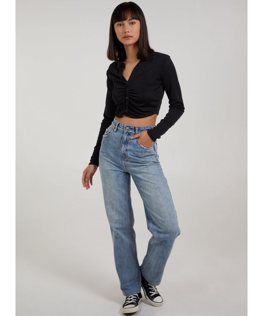 Image for URBAN - Ruched Slinky Cropped Shirt