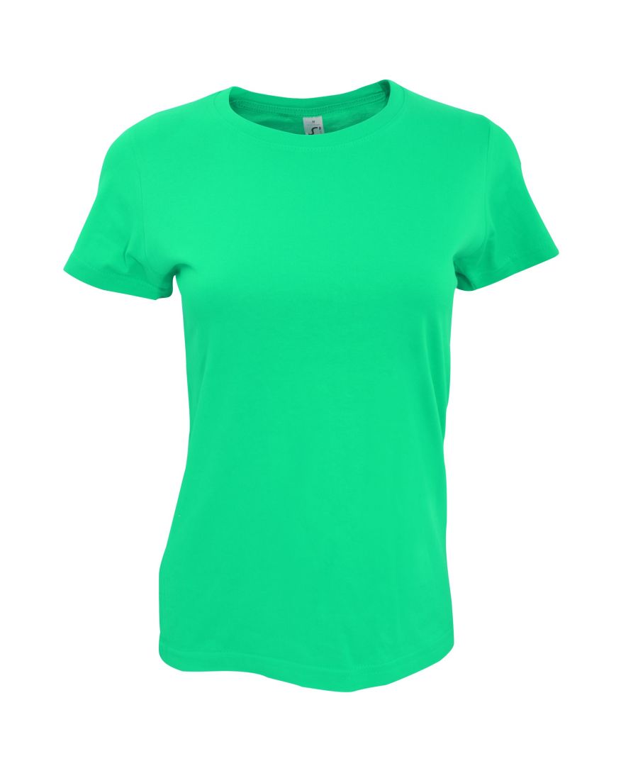 SOLS Womens/Ladies Imperial Heavy Short Sleeve T-Shirt (Emerald) Cotton - Size Small