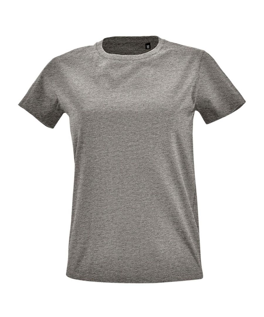 SOLS Womens/Ladies Imperial Fit Short Sleeve T-Shirt (Grey Marl)