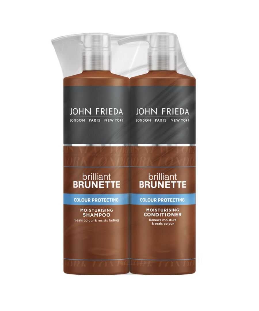 Image for John Frieda Brilliant Brunette Colour Protecting Shampoo & Conditioner 500ml Duo Pack