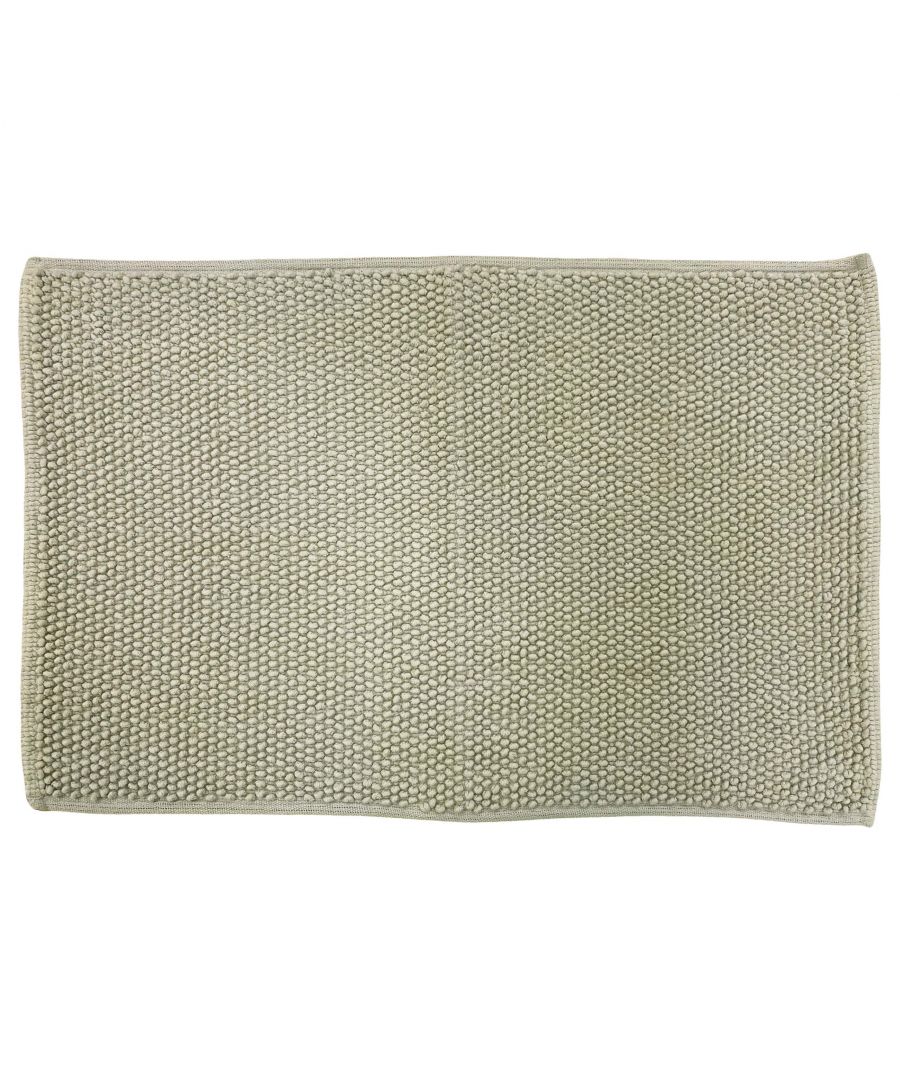 Featuring a traditional loop weave, finished with a stylish banded trim. Made from 100% Cotton, making this bath mat incredibly soft under foot. This bath mat has an anti-slip quality, keeping it securely in place on your bathroom floor. The 1500 GSM ensures this bath mat is super absorbent preventing post-bath or shower puddles.