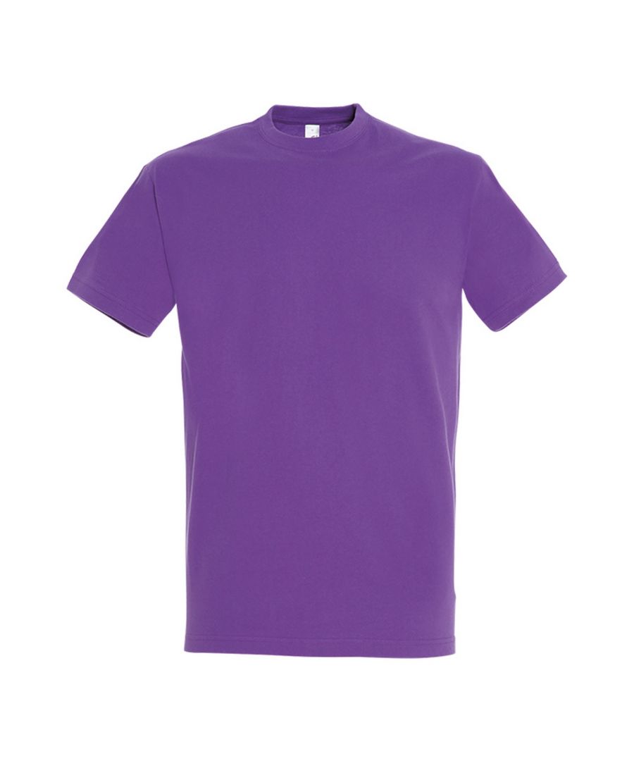 SOLS Mens Imperial Heavyweight Short Sleeve T-Shirt (Light Purple) - Multicolour Cotton - Size Large