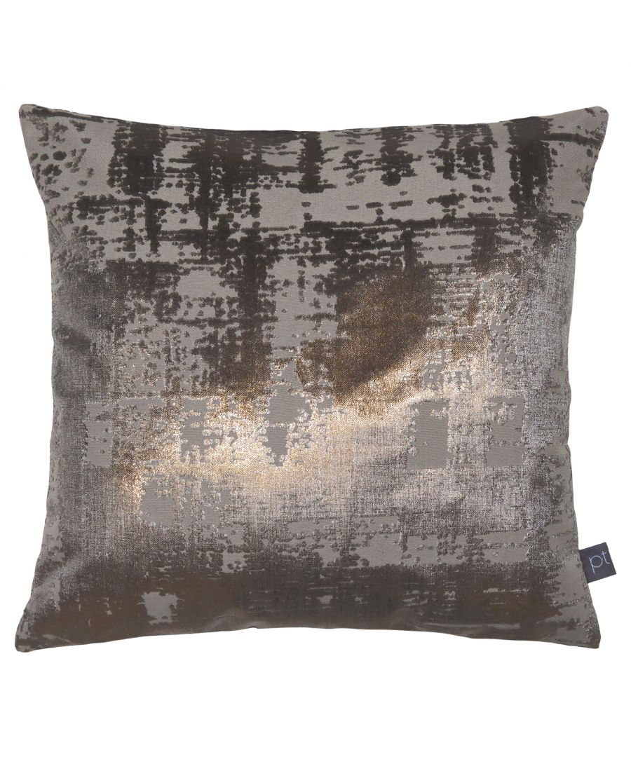 Prestigious Textiles Aphrodite Metallic Burnished Velvet Feather Filled Cushion - Copper - One Size