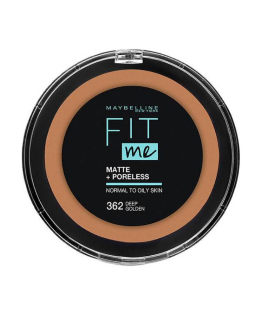 Maybelline Fit Me Matte + Poreless Powder Compact For Normal To Oily Skin. Mattifies and Leaves a preless looking finish with long lasting shine control. 12g Compact Powder With Applicator Sponge.