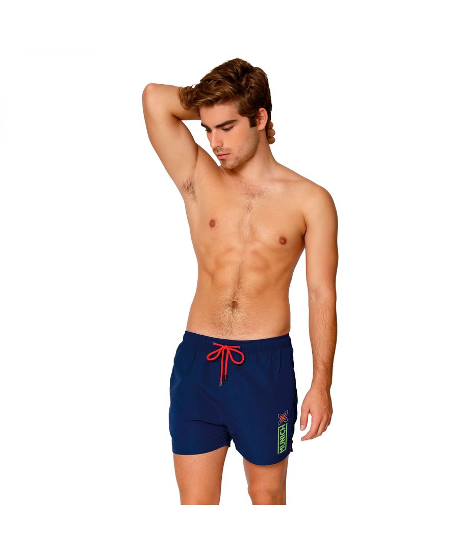 Munich Mens Short swimsuit with inner mesh lining MUHARBOURNAVY02 man - Blue - Size X-Large