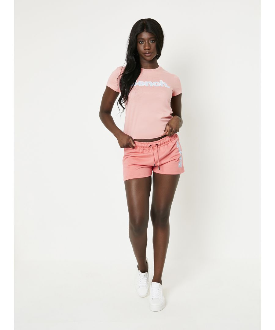 These 'Phoebe' shorts from Bench are perfect for a cool and comfortable feel every day. Featuring an elasticated waistband, drawcord and Bench logo. Made from cotton blend fabric.