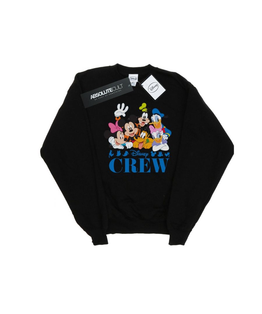 Disney Girls Mickey Mouse Friends Sweatshirt (Black) - Size 9-11Y