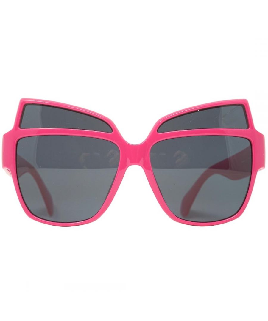Moschino MOS034 MU1/IR Sunglasses. Lens Width = 57mm. Nose Bridge Width = 16mm. Arm Length = 145mm. Sunglasses, Sunglasses Case, Cleaning Cloth and Care Instructions all Included. 100% Protection Against UVA & UVB Sunlight and Conform to British Standard EN 1836:2005