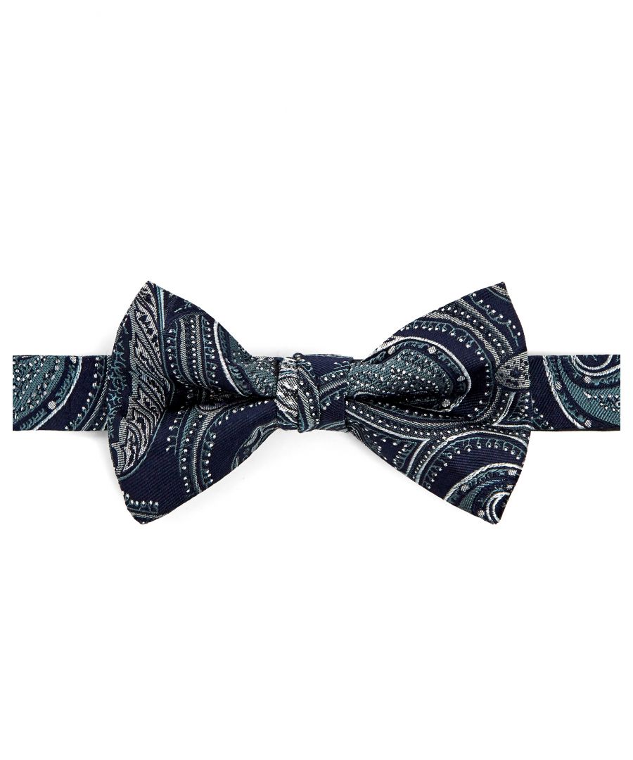 Image for Ted Baker Dawbow Paisley Silk Bow Tie, Navy