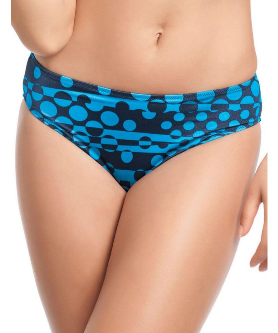 Fantasie Womens Javea Mid Rise Bikini Brief - Blue - Size X-Small