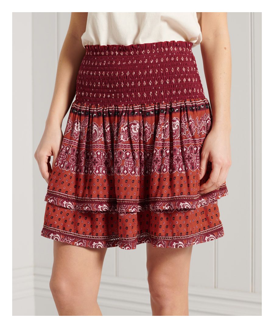 Image for Superdry Ameera Mini Smocked Skirt