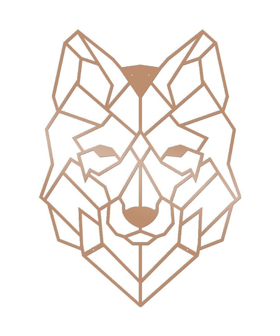 Image for HOMEMANIA Wolf Wall Decoration, in Copper