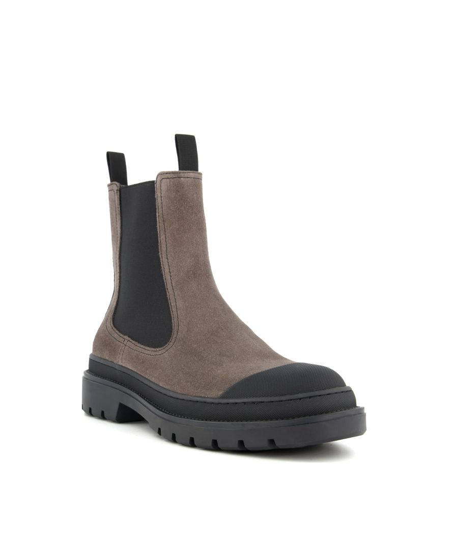 Image for Dune Mens CLOUDY Contrast Toe Cap Chelsea Boots