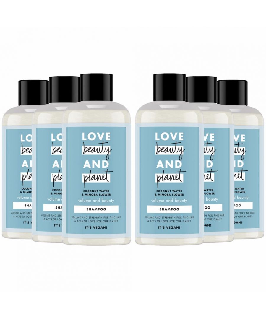 Image for Love Beauty & Planet Volume and Bounty Coconut Water & Mimosa Flower Shampoo Mini 6 x 100ml