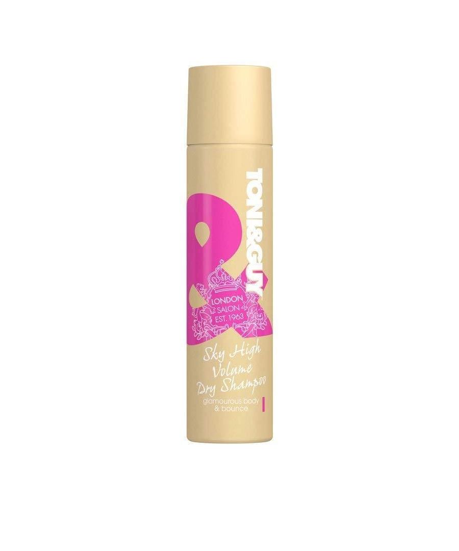 Toni & Guy Glamour Sky High Volume Dry Shampoo 250 ml\n\nTONI&GUY offers a collection of hair care and styling products to help you create your look from the hair down. \n\nBorn in London in 1963, TONI&GUY has been creating fashion-focused hairstyles from the word go and has forever been distinctive for its bold, edgy and fashion focused values.  In 2009, Unilever acquired the TONI&GUY product range, making the brand accessible for the mass market. The range consists of Cleanse & Nourish, Prep, four styling collections and a men’s range. TONI&GUY products sponsor a number of fashion shows each year at London Fashion Week, to help create some of the hottest looks seen on the catwalk.\n\nBorn and bred in Britain, with years of experience working with British designers at London fashion shows, their collection of hair care and styling products is infused with backstage know-how, to help you express your personal style\n\n    Glamourous body and bounce\n    Oil-absorbing formula helps boost volume from root to tip for over the top hairstyles\n    Shake can and spray on dry hair from root to tip; leave to set and work with fingers to create added body\n    Use after volume addiction shampoo and conditioner for maximum volume and body\n    Glamourous body & bounce\n    Oil-absorbing formula helps boost volume from root to tip for over the top hairstyles.\n\nHow to use :\n\nShake can and spray on dry hair from root to tip. Leave to set and work with fingers to create added body.\nUse after Volume Addiction Shampoo and Conditioner for maximum volume and body.\n\n\nHazards and Cautions :\n\nDANGER: Extremely flammable aerosol.\n\nCAUTION:  Shake well before each use. Avoid direct inhalation. Use in short bursts in well-ventilated places, avoid prolonged spraying. Use only as directed. Do not spray near eyes.  Do not use on broken skin. Stop use if rash or irritation occurs. Keep out of reach of children. Do not pierce or burn, even after use. Pressurised container:  May burst if heated. Protect from sunlight. Do not expose to temperatures exceeding 50°C. Do not spray on an open flame or other ignition source.  Keep away from heat, hot surfaces, sparks, open flames and other ignition sources. No smoking. Flammable until fully dry.