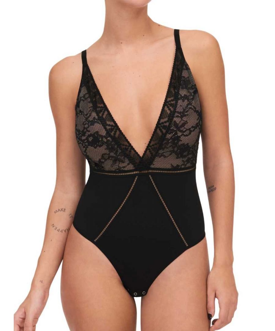 Passionata Olivia Bodysuit. With soft, non padded triangle cups and a popper crotch closure. Product is recommended gentle wash only.