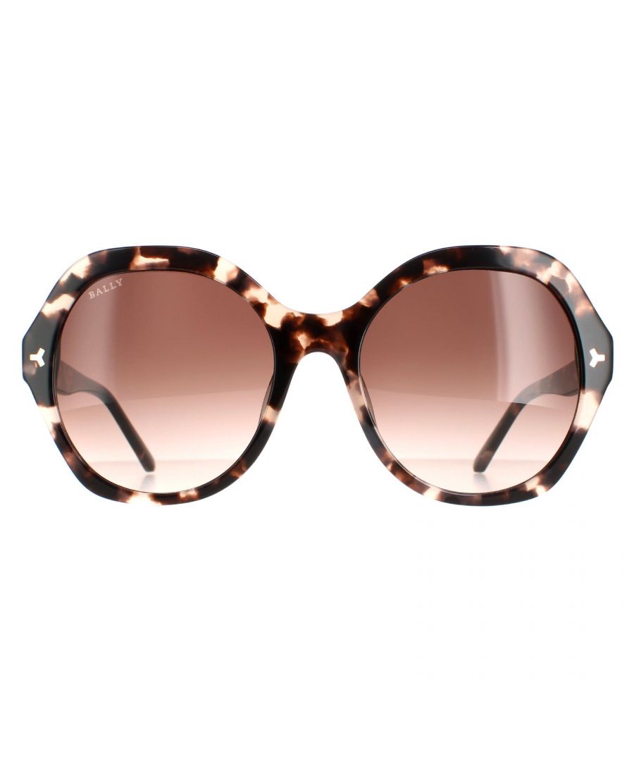 Bally Round Womens Brown Brown Gradient  BY0035-H  BY0035-H are a stylish round style crafted from lightweight acetate . Bally's logo embellishes the slender temples for brand recognition.
