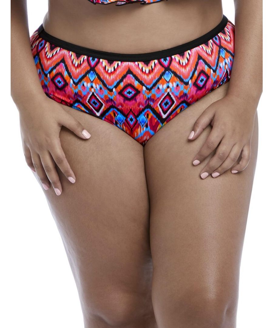 Elomi Womens Tribe Vibe Mid Rise Bikini Brief - Multicolour - Size 6XL