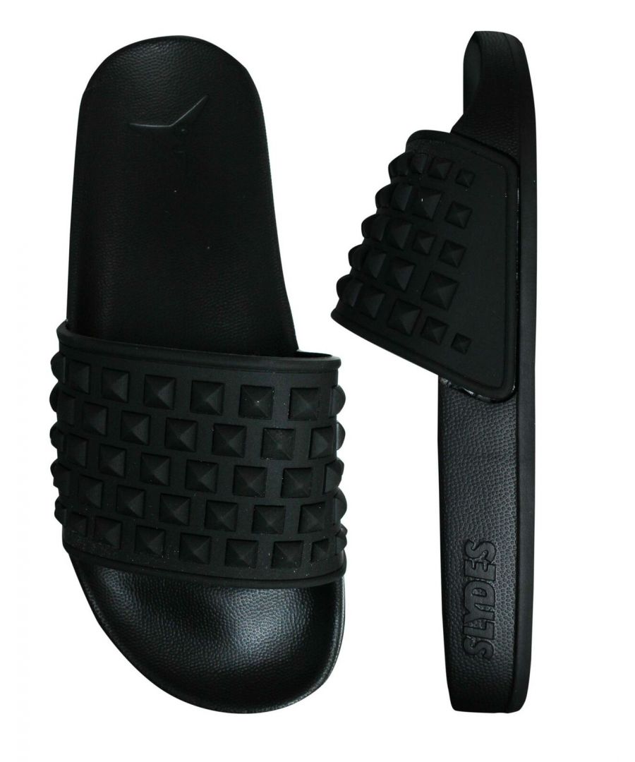 slydes legacy slide mens slip on flip flop sliders sandals ss20 m black - size uk 10