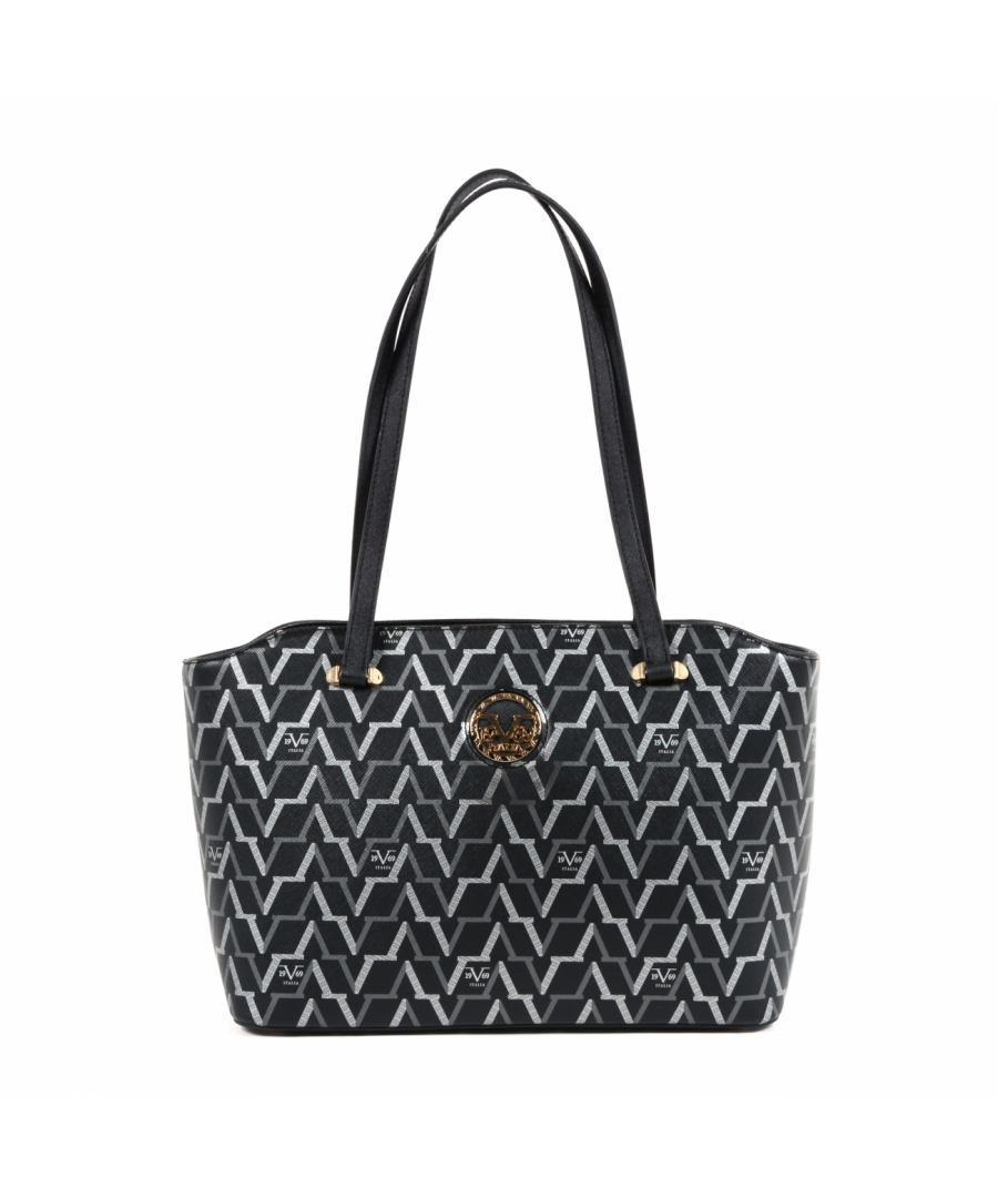 By Versace 19.69 Abbigliamento Sportivo Srl Milano Italia - Details: 3604 BLACK - Color: Black - Composition: 100% SYNTHETIC LEATHER - Made: TURKEY - Measures (Width-Height-Depth): 36x23x12 cm - Front Logo - Two Handles - Logo Inside - Two Inside Pocket